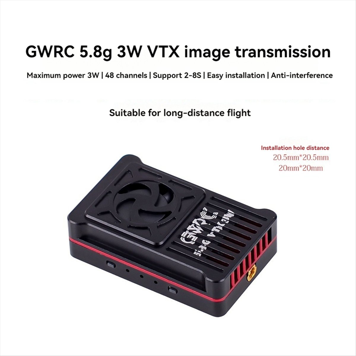 5.8G 3W VTX Video Transmitter  - огляд і ціна Drone Racing Vtx