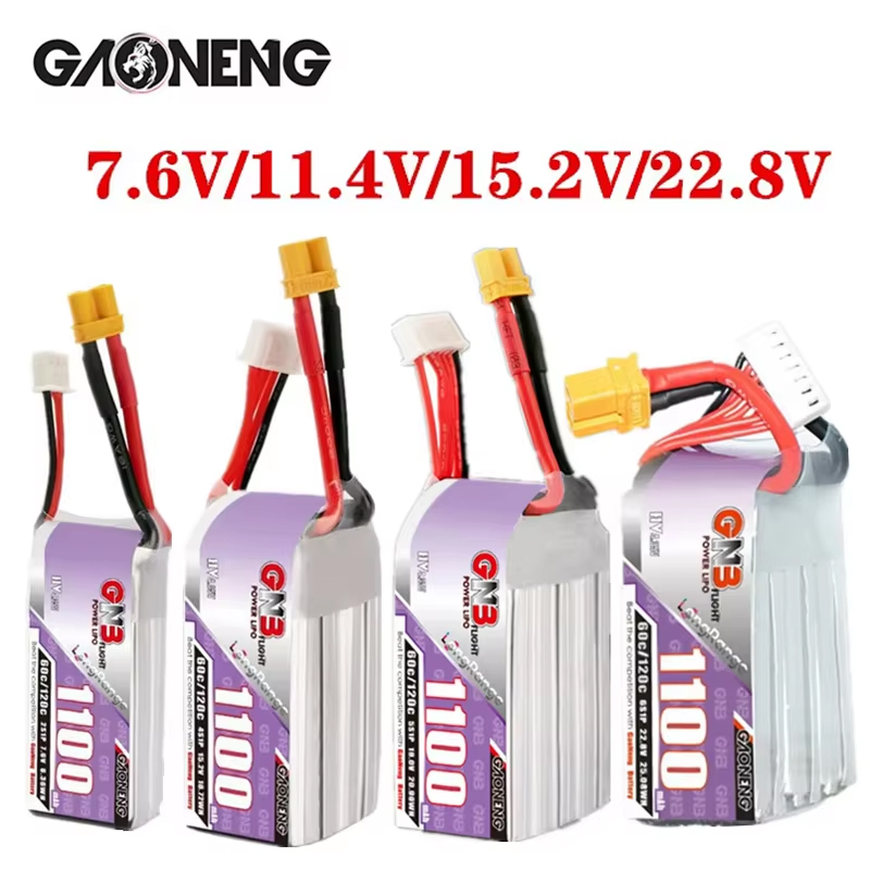 GNB 1100mAh 2S 3S 4S 6S 60C/12 - огляд і ціна Drone Racing Battery