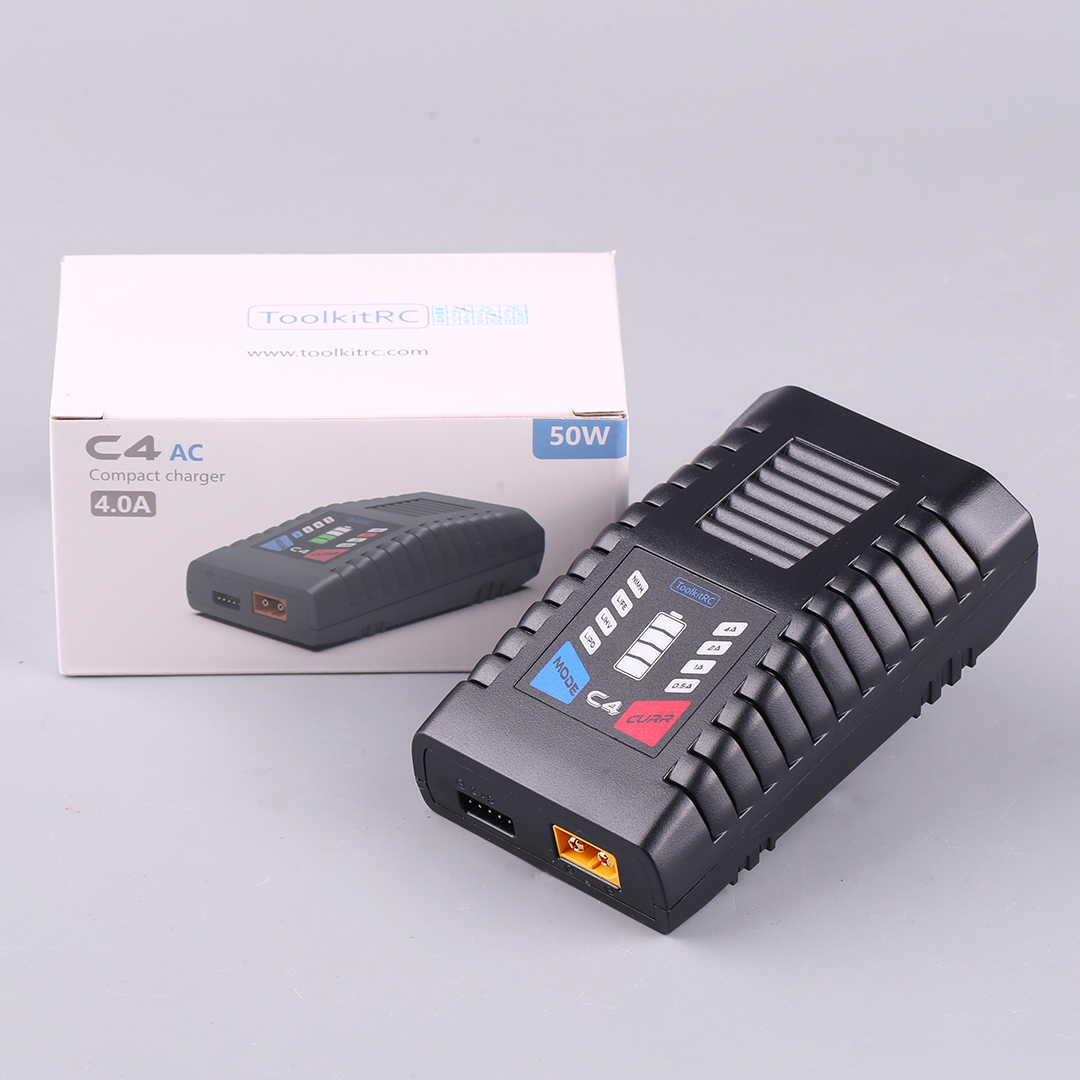 ToolkitRC C4 50W 5A AC Charger - огляд і ціна Drone Racing Charger